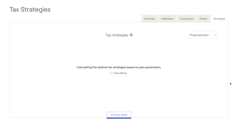 One-click optimization finding top tax strategies